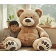 thumbnail image 2 of Anico 59" Tall (5 foot) Giant Plush Teddy Bear - Embroidered Paws and Smiling Face!, 2 of 9