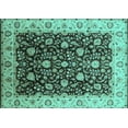 thumbnail image 1 of Ahgly Company Indoor Rectangle Oriental Turquoise Blue Industrial Area Rugs, 5' x 7', 1 of 4