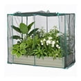 thumbnail image 1 of Galvanized Metal Raised Garden Bed Kit with Shade Canopy & Plant Protection Net – Outdoor Planter Box with Zippered Door – For Vegetables, Flowers – Easy Assembly – Beige – 8x4x1ft, 1 of 8