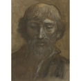thumbnail image 3 of Alphonse Legros 11x14 Black Modern Framed Museum Art Print Titled - Head of a Man, Full Face, 3 of 5