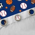 thumbnail image 4 of Homewish Ball Sport Lovers Black Out Curtains,Basketball Football Baseball Curtains Pack of 2 (42x63 Each),Deepblue White Browne Bedroom Curtains For Boys Kids,Ultra Soft Home Decor, 4 of 6