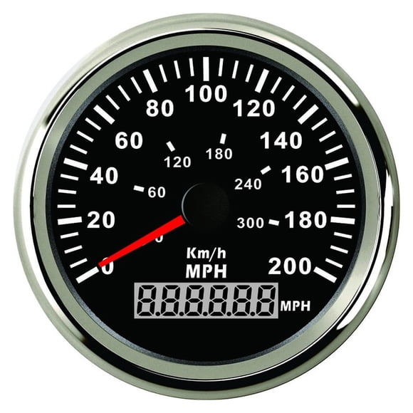 85mm GPS Speedometer Odometer 0-200MPH 0-300KM/H Speed Gauge Odometer ATV UTV Motorcycle Marine Boat Buggy Golf Car 12V/24V