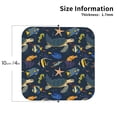 thumbnail image 2 of Kdxio Undersea Animals Funny Coasters,4 Pcs Leather Coasters,Housewarming Gifts,Protect Furniture from Water Marks Scratch and Damage, 2 of 8
