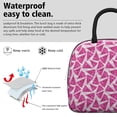 thumbnail image 3 of Lunch Bag Lunch Box for Women Reusable Insulated Lunch Bags,Water-Resistant Pizza Vegan Pink Triangle Cooler Lunch Tote Bag, Large Capacity for Work Travel Picnic, 3 of 6