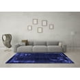 thumbnail image 3 of Ahgly Company Indoor Rectangle Abstract Blue Modern Area Rugs, 7' x 10', 3 of 4