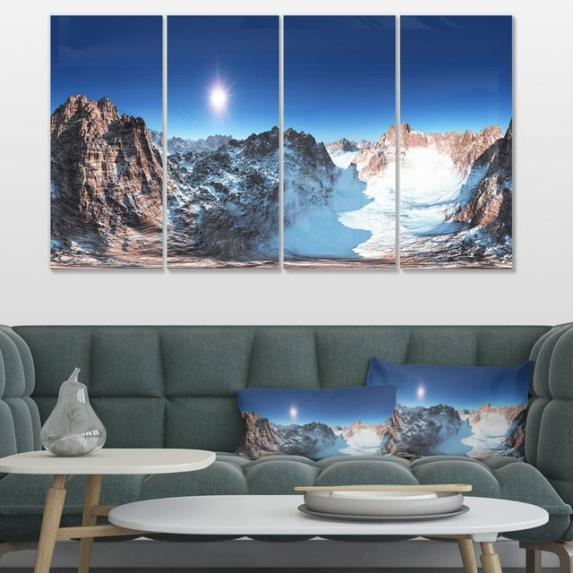 Panorama of Rocky Mountains - Landscape Canvas Art Print