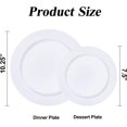 thumbnail image 2 of 200PCS Gold Plastic Plates Set, 100 10.25 inch Dinner Plate and 100 7.5 inch Dessert Plates, Premium Disposable Plates for Party, Wedding, 2 of 7