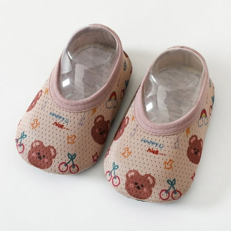 

Toddler Baby Boys Girls Non Slip Summer Print Breathable First Walkers Prewalker Floor Soft Socks Shoes 0-18M