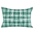 thumbnail image 2 of Watercolor Green Throw Pillow Cover,Country Buffalo Plaid Ink Painting Rectangle Decorative Pillow Case Protector Soft Cushion Cover Lumbar Pillowcase for Couch Sofa Bedroom Car Chair Decor 20x36 In, 2 of 8