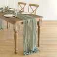 thumbnail image 2 of QUTETN Gauze Table Runner Dinning  Decoration 90*300CM Rustic Country Boho Beach Wedding Party Table Decor Christmas Table Runners, 2 of 7