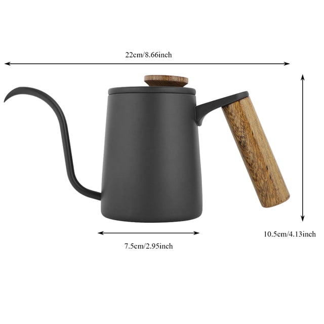 Stainless Steel Fashion Handle Drip Coffee Pot Gooseneck Kettle Perfect for Coffee Enthusiasts