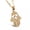 18K Gold Plated, variant on White Gold Plated Necklace Pendant Hamsa Hand Evil Eye Good Luck Zirconia G167