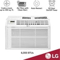 thumbnail image 3 of Aire acondicionado de ventana LG Control 6000 BTU 115 V, 6000 BTU, color blanco, 3 of 9