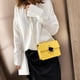 thumbnail image 4 of Bolsos de hombro con cadena de color sólido Bolso bandolera de cuero PU para mujer (Amarillo) Tmvgtek Oficina Multiescena Multifunción, 4 of 9