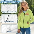thumbnail image 5 of chaqlin Capybara Zip up Hoodies for Girls 14-16 Years Old Cute Full-Zip Hooded Jacket Long Sleeve Hoodis Sweatshirt Kangaroo Pocket Full Zip Kids Sweater Top, 5 of 7