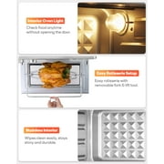Air Fryer Toaster Oven Combo, 28Quart 12-in-1 Extra Large Countertop Convection Oven with LED Display, Toast, Roast, Bake, Reheat, Broil & Steam , 7 Accessories+Recipe, Black
