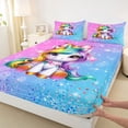 thumbnail image 4 of Erosebridal Girls Unicorn Bed Sheets,Multicolor Glitter Print King Sheets For Kids 4pcs, 4 of 6