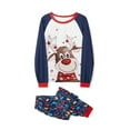 thumbnail image 3 of hirigin Matching Family Christmas Pajamas, Long Sleeve Elk Tops + Lights Print Pants Set, 3 of 6