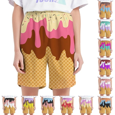 SHenli Boys Swimming Trunks Size 7 Cute Print Short Sleeve Sunsuits High Stretch Stretch Bathing Suits for Kids Swimwear Swimming Trunks Clothes