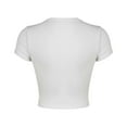 thumbnail image 6 of Zylarhe Womens Summer Tops Women's Fashion Letter Print Crop T Shirt Casual Short Sleeve Crew Neck Top Comfortable Stylish Trendy Tee, 6 of 6