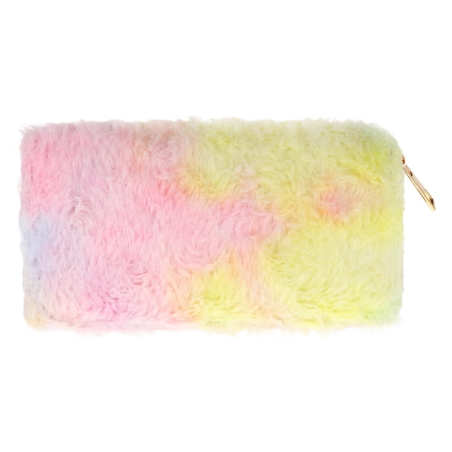 EeaseCA 1Pc Creative Wallet Comfortable Plush Wallet Women Purse Zippered Handbag