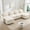 Beige, variant on Noble House Windsor Teddy Fabric 2-Seater Sectional Sofa, Modular Cloud Couch with Lumbar Pillows, Camel