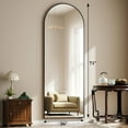 thumbnail image 3 of GRAHMCY 71"x 26" Arched Full Length Mirror Full Body Floor Mirrors, Black, 3 of 6