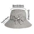 thumbnail image 4 of Women Summer Sun Hat for Elderly Mom Breathable Cotton Fabric Bow‑Decorated Bucket Hat Lightweight Outdoor UV‑Protection Fisherman Cap for Senior Ladies, 4 of 5
