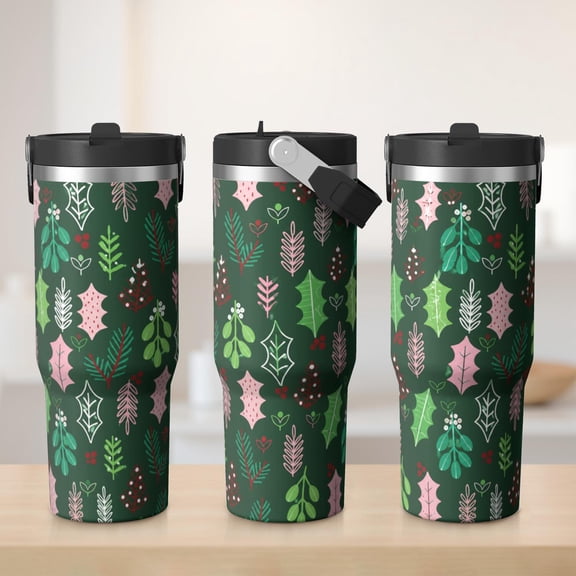 30oz Christmas Tumbler with Handle Insulated Stainless Tumbler , Travel Home Office Coffee Cup Water Bottle,Mug Cup,Gifts for Women Christmas gifts