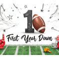 thumbnail image 4 of Yatrandify Football Theme Party Decoration First Year Down Banner Trophy Design Celebration Helmet for Birthday Party Kids Event Decoration, 4 of 6