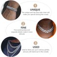 thumbnail image 4 of 1 UNID MODA DE MODA HIP-HOP Estilo Joyería con estilo Cadena de cuello Aleación de joyería Accesorio, 4 of 5