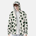 thumbnail image 2 of Fotbe Abstract Green Polka Dot Chaqueta con Protección Solar UPF 50+ para Hombre y Mujer, Camisa con Capucha y Bolsillos-X-Large, 2 of 7