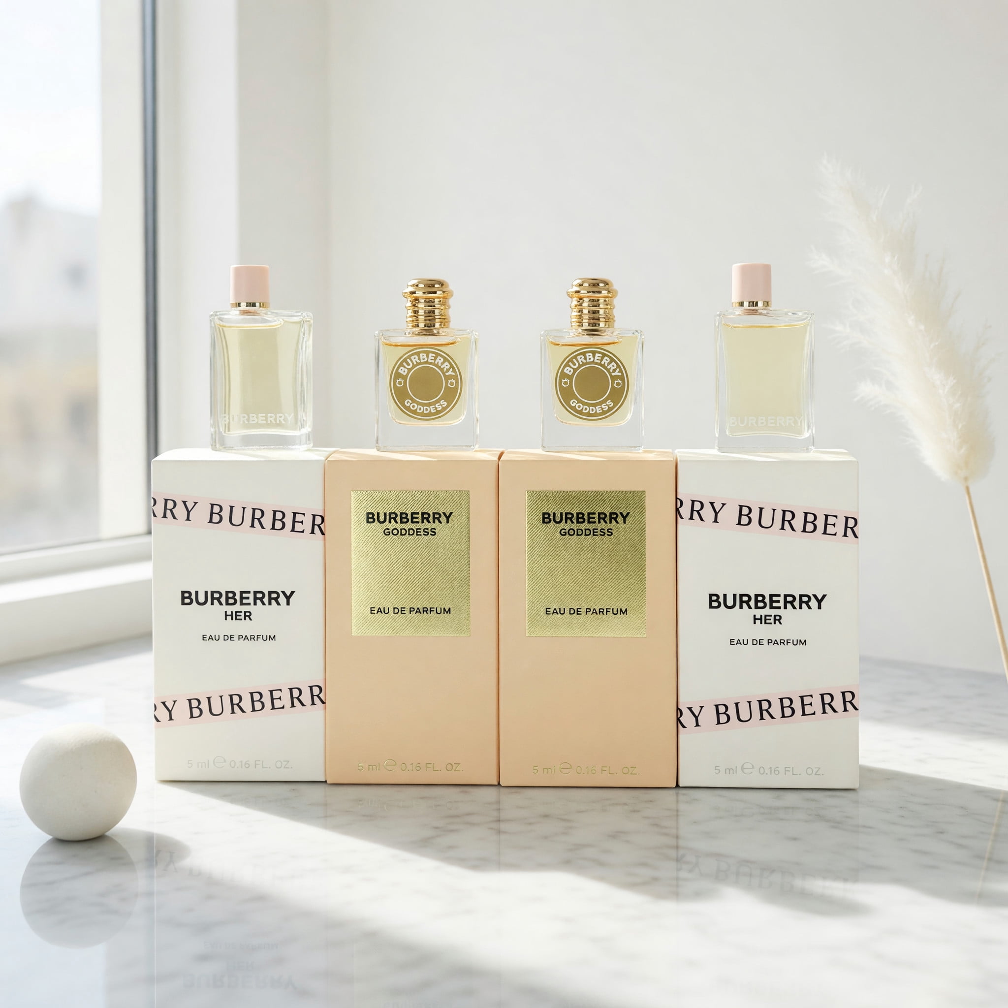 Burberry Mini Perfume Gift Set for Women, 4-Piece, 0.16oz Each