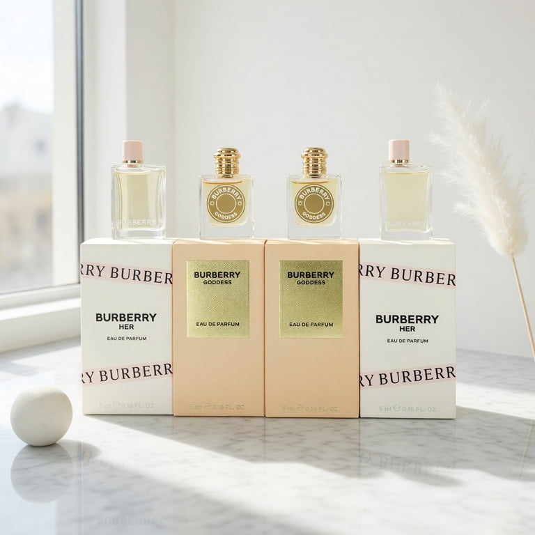 Burberry Mini Perfume Gift Set for Women, 4-Piece, 0.16oz Each