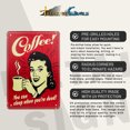 thumbnail image 4 of Funny Coffee You Can Sleep When You're Dead Metal Wall Sign Retro Cafe Shop Art Home Kitchen Decor, 4 of 7