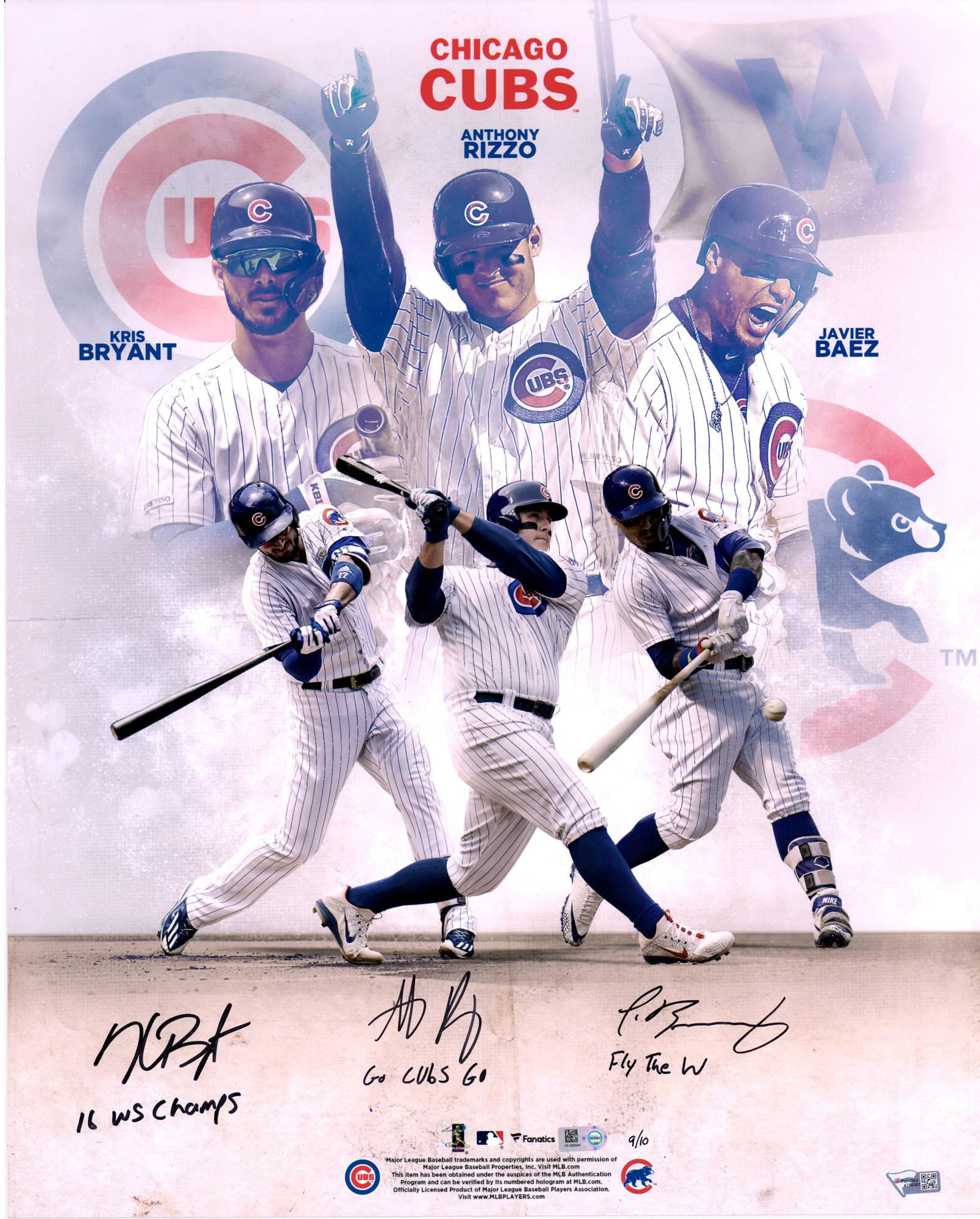 Kris Bryant Anthony Rizzo And Javier Baez Chicago Cubs Autographed 16 X 20 Stylized Photograph With Multiple Inscriptions Limited Edition Of 10 Fanatics Authentic Certified Walmart Com Walmart Com