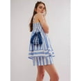 thumbnail image 3 of Women Y2k Striped Sleeveless Flowy Hem Crop Top+High Waist Lounge Shorts Set 2 Piece Sleepwear Light Blue XL, 3 of 8