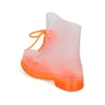 thumbnail image 3 of New Women Red Ruby Gum-1 Clear Lace Up Lug Sole Combat Rain Boot, 3 of 6