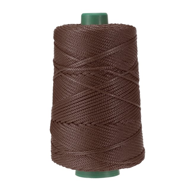 Uxcell Polyester Macrame Cord, Polypropylene Craft Crochet Bag Rope Yarn Dark Brown
