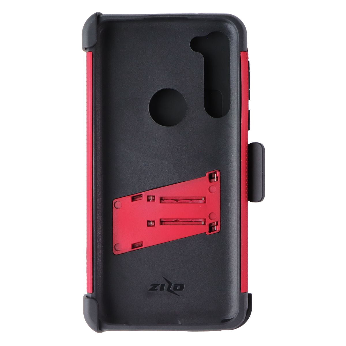 Zizo Bolt Series for Moto G Stylus (2020) Case with Screen Protector Kickstand Holster Lanyard - Red & Black
