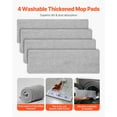 thumbnail image 5 of VEVOR Flat Mop, Self Wringing, Microfiber Floor Mop with 4 Reusable & Washable Mop Pads for Dry & Wet Floor Cleaning, Microfiber Flat Mop with Stainless Steel Handle for Hardwood Laminate Tile Vinyl, 5 of 9