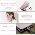 thumbnail image 3 of Leather Case for Samsung Galaxy S24 Plus Card Slot Folio Flip Wallet Case for Samsung Galaxy S24 Plus Premium PU Magnetic Kickstand Cover Soft TPU Inner Case Pink, 3 of 14