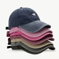 thumbnail image 2 of Gorra De Béisbol con bordado De oso lavado para hombre y mujer, gorro sencillo De Béisbol para compras al aire libre, 2023, 2 of 4