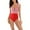 23Red, variant on Jacenvly One Piece Swimsuits for Women Fashion Sleeveless Contrast Color Halter Neck Surfing Swimwear Soft Women Lace up Printed Padded Push-Up Piece Bikini Swimwear Black