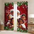 thumbnail image 2 of Homewish 2-Pack Curtains (42x84) - Santa Claus Christmas Blackout Bedroom Decor, 2 of 6