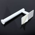 thumbnail image 5 of Stainless Steel Paper Holder White Adhesive Wall Mount Stand Kitchen Bathroom Toilet Paper Towel Tissue Roll Shelf Brushed Gold, 5 of 9