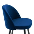 thumbnail image 4 of Modway Cordial 29.5" Velvet & Metal Bar Stools in Black/Navy (Set of 2), 4 of 10