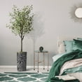 thumbnail image 5 of Artificial Tree in Modern Geometric Pattern Planter, Fake Olive Silk Tree for Indoor and Outdoor Home Decoration - 68" Overall Tall (Plant Pot Plus Tree), 5 of 5