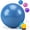 Blue, variant on Anti-Burst Exercise Ball, Extra Thick Yoga Ball with Quick Pump, 55cm Stability Ball for Fitness, Pregnancy Birthing & Office Ball Chair