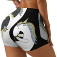 thumbnail image 2 of Naloa Unicorn in Yoga Biker Shorts for Women Seamless Scrunch Short Women’s Yoga Shorts for Gym Running Sport Shorts - Large, 2 of 9